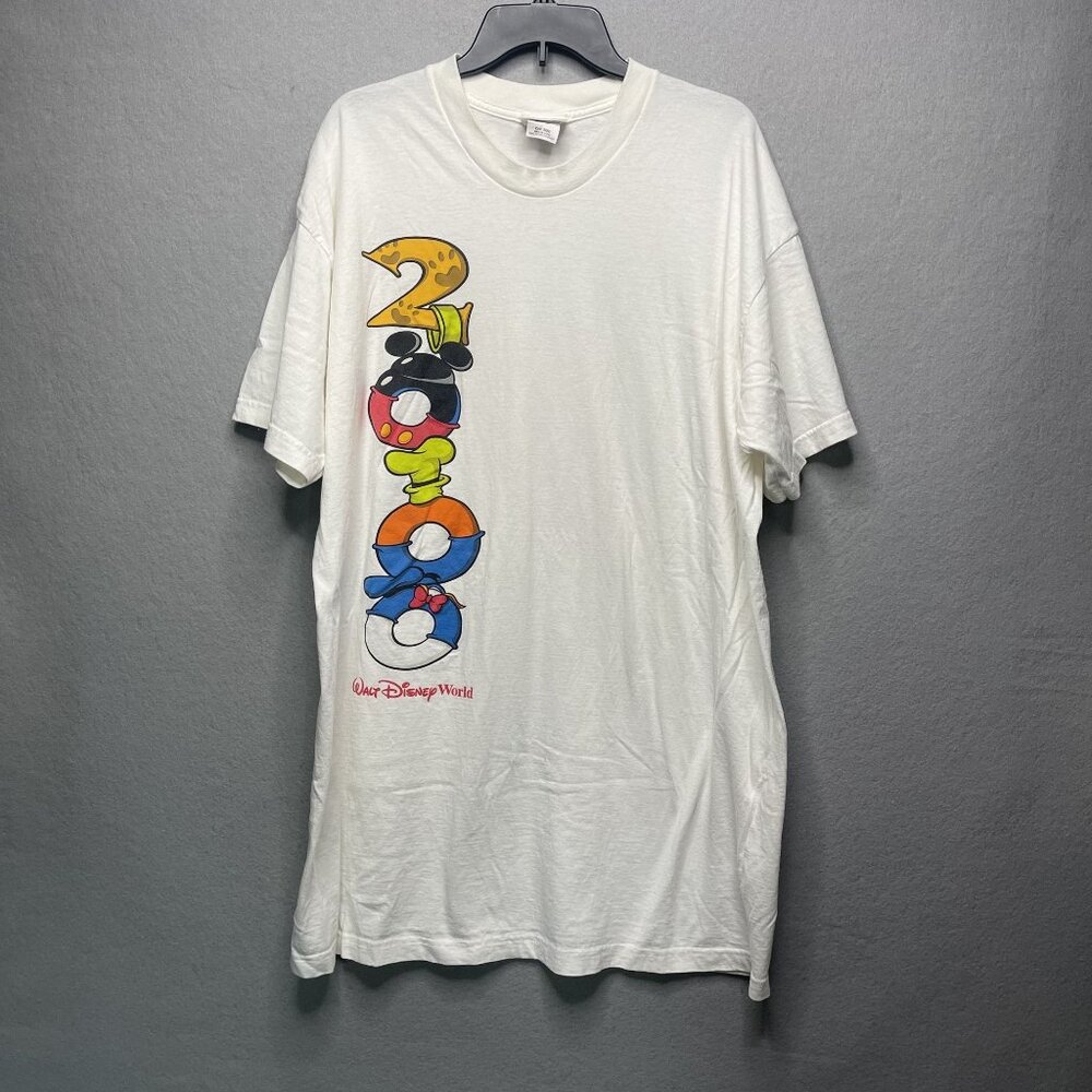 Vintage Disney Y2K 2000 Graphic Lounge Tee Shirt One Size Made In USA